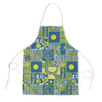Palau Ungil Kurismas Apron Pacific Patchwork Xmas Vibes LT9 Green - Polynesian Pride
