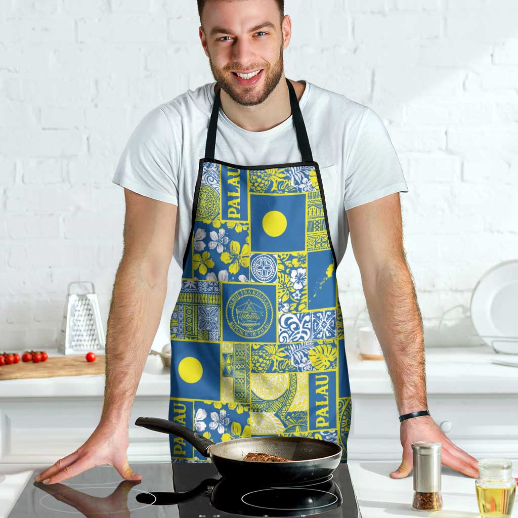Palau Ungil Kurismas Apron Pacific Patchwork Xmas Vibes LT9 - Polynesian Pride