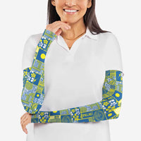Palau Ungil Kurismas Arm Sleeves Pacific Patchwork Xmas Vibes LT9 - Polynesian Pride