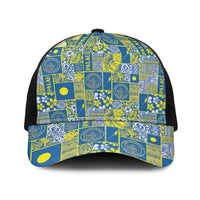 Palau Ungil Kurismas Baseball Net Cap Pacific Patchwork Xmas Vibes - Polynesian Pride