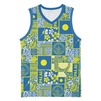 Palau Ungil Kurismas Basketball Jersey Pacific Patchwork Xmas Vibes LT9 Unisex Green - Polynesian Pride