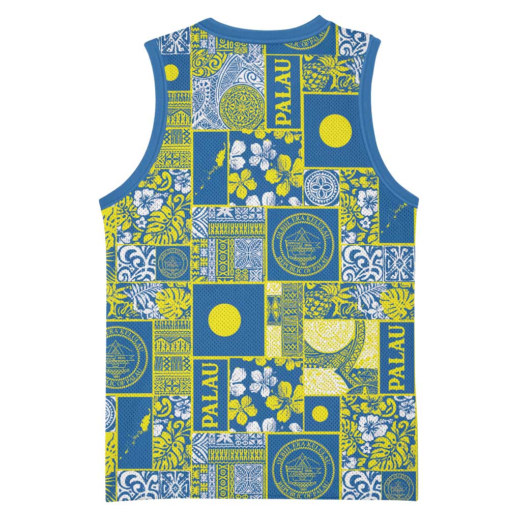 Palau Ungil Kurismas Basketball Jersey Pacific Patchwork Xmas Vibes LT9 - Polynesian Pride