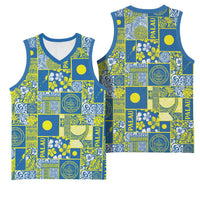 Palau Ungil Kurismas Basketball Jersey Pacific Patchwork Xmas Vibes LT9 - Polynesian Pride