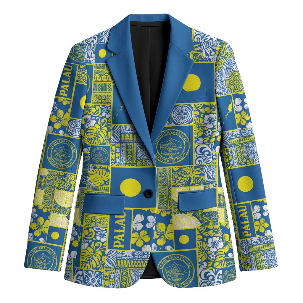 Palau Ungil Kurismas Blazer Pacific Patchwork Xmas Vibes - Polynesian Pride