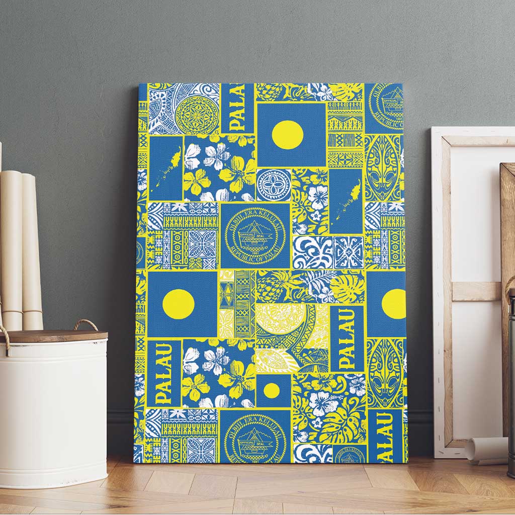 Palau Ungil Kurismas Canvas Wall Art Pacific Patchwork Xmas Vibes LT9 - Polynesian Pride