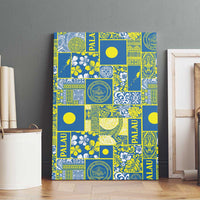 Palau Ungil Kurismas Canvas Wall Art Pacific Patchwork Xmas Vibes LT9 - Polynesian Pride