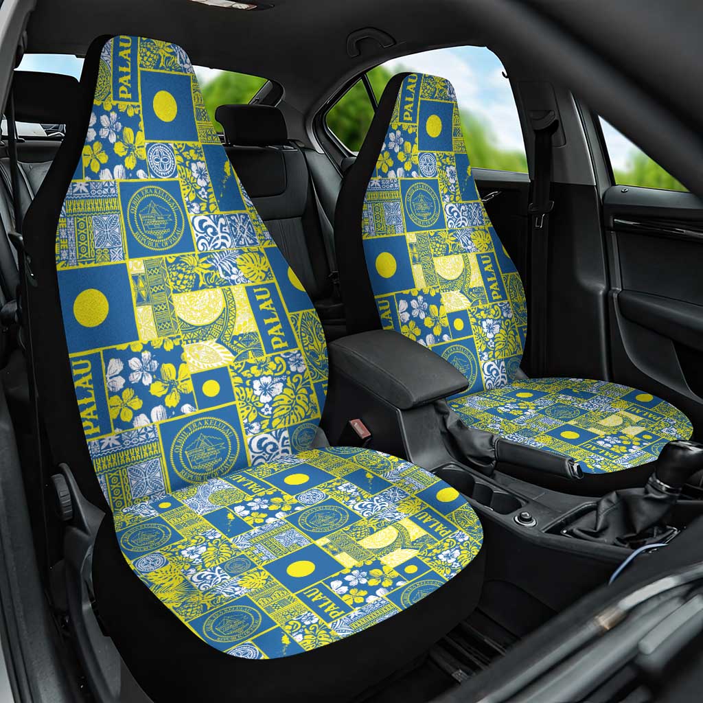Palau Ungil Kurismas Car Seat Cover Pacific Patchwork Xmas Vibes - Polynesian Pride