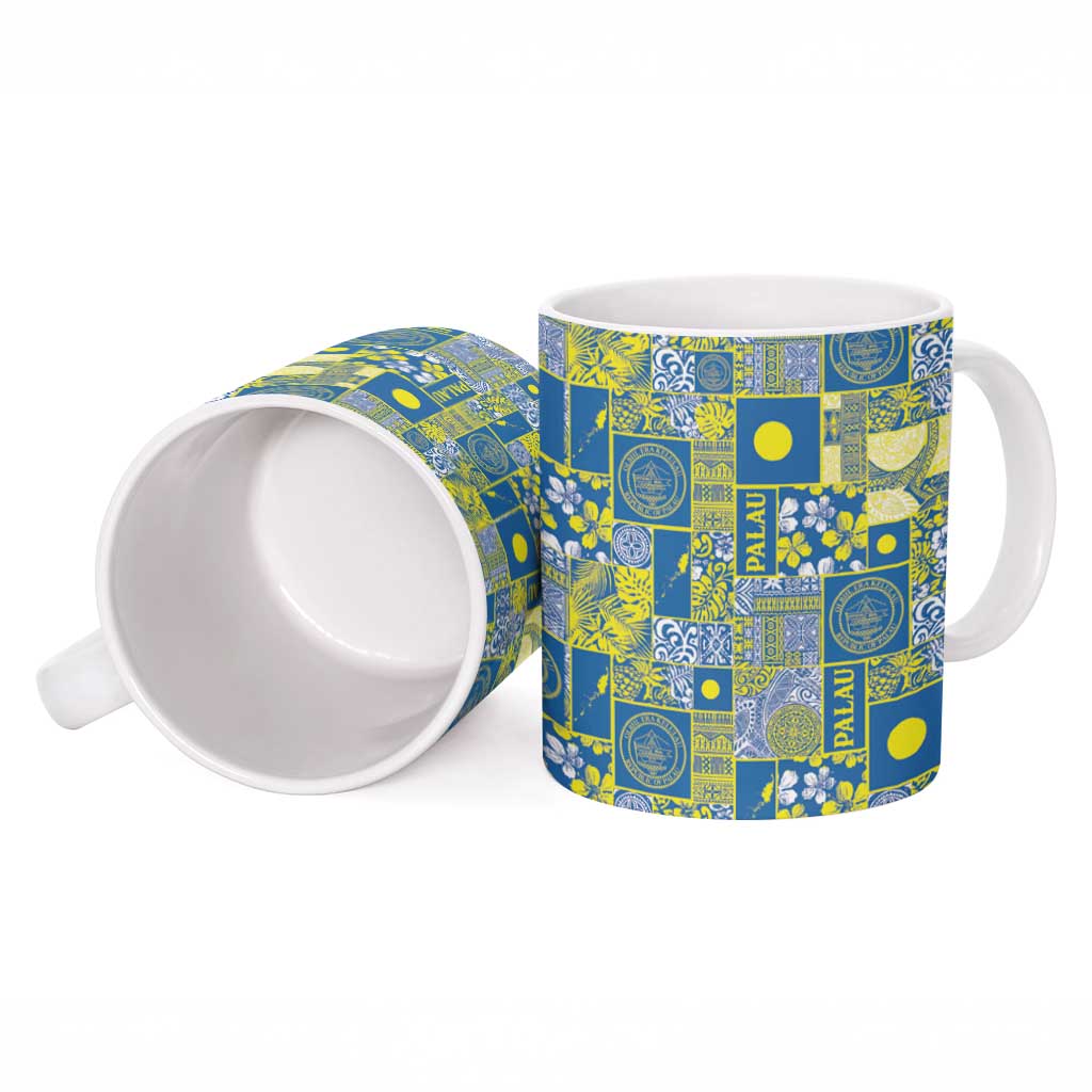Palau Ungil Kurismas Ceramic Mug Pacific Patchwork Xmas Vibes LT9 - Polynesian Pride
