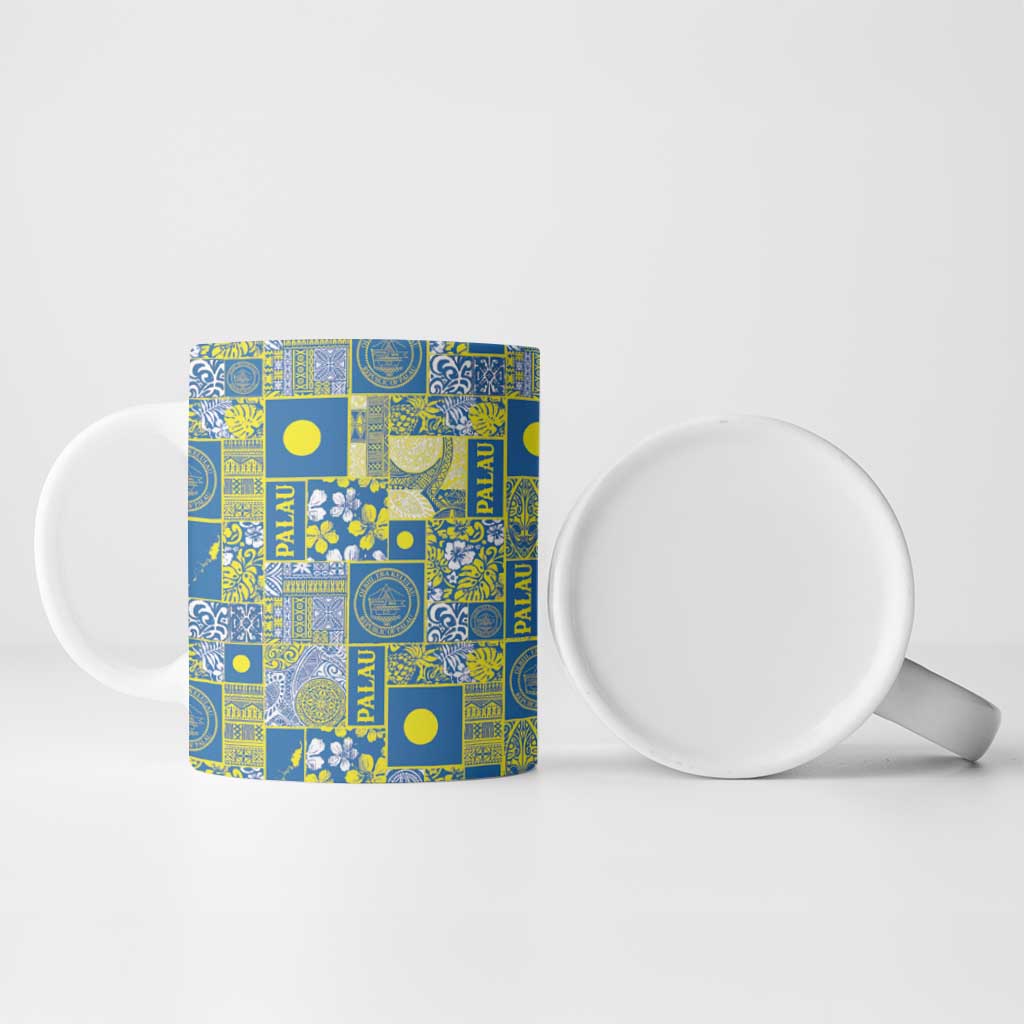 Palau Ungil Kurismas Ceramic Mug Pacific Patchwork Xmas Vibes LT9 - Polynesian Pride