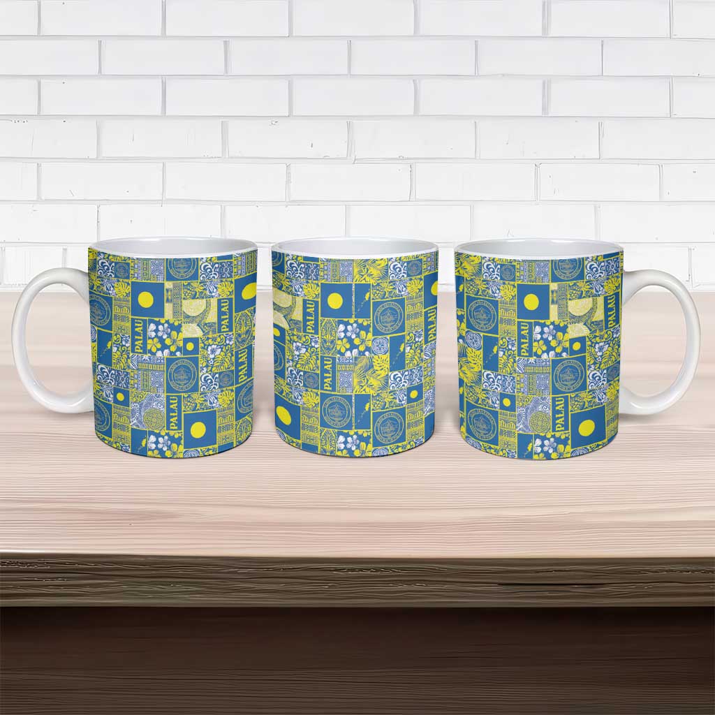 Palau Ungil Kurismas Ceramic Mug Pacific Patchwork Xmas Vibes LT9 - Polynesian Pride