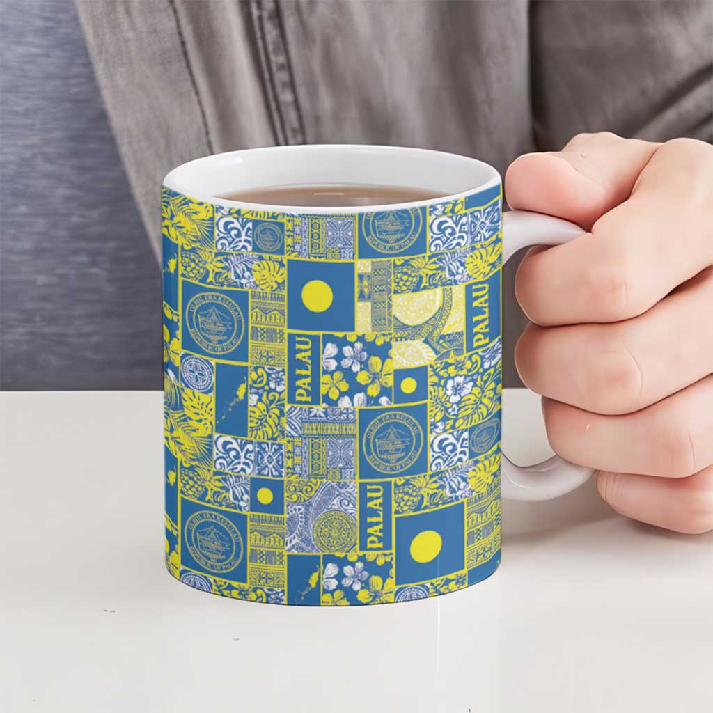 Palau Ungil Kurismas Ceramic Mug Pacific Patchwork Xmas Vibes LT9 - Polynesian Pride