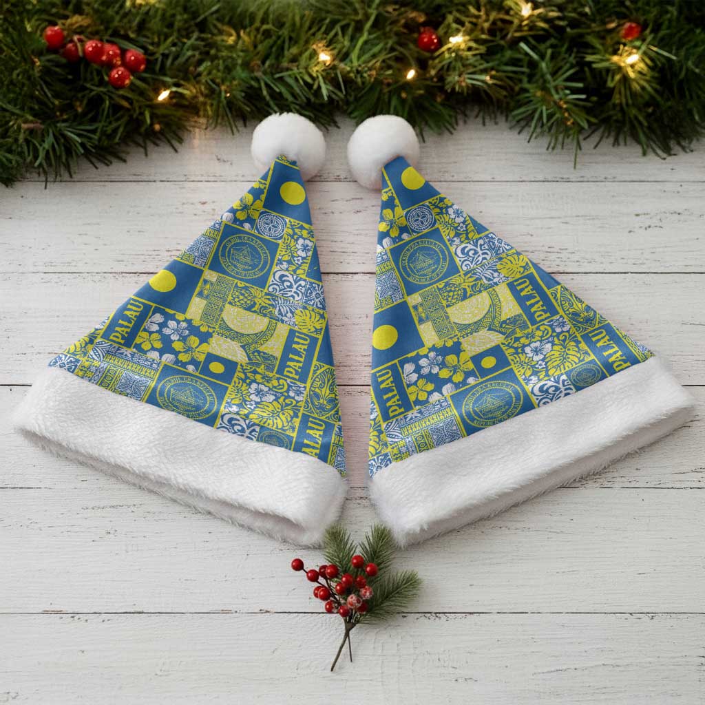 Palau Ungil Kurismas Christmas Santa Hat Pacific Patchwork Xmas Vibes LT9 - Polynesian Pride