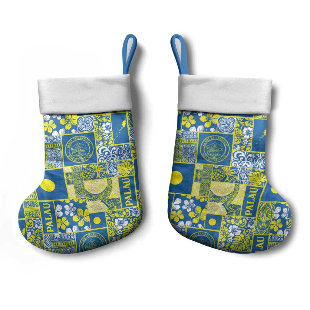 Palau Ungil Kurismas Christmas Stocking Pacific Patchwork Xmas Vibes - Polynesian Pride