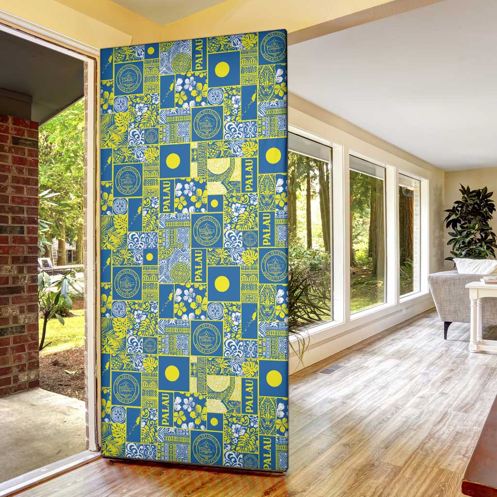 Palau Ungil Kurismas Door Cover Pacific Patchwork Xmas Vibes LT9 - Polynesian Pride