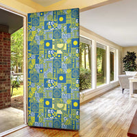 Palau Ungil Kurismas Door Cover Pacific Patchwork Xmas Vibes LT9 - Polynesian Pride