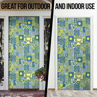 Palau Ungil Kurismas Door Cover Pacific Patchwork Xmas Vibes LT9 - Polynesian Pride