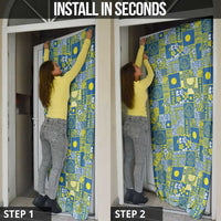 Palau Ungil Kurismas Door Cover Pacific Patchwork Xmas Vibes LT9 - Polynesian Pride