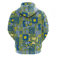 Palau Ungil Kurismas Hoodie Pacific Patchwork Xmas Vibes - Polynesian Pride