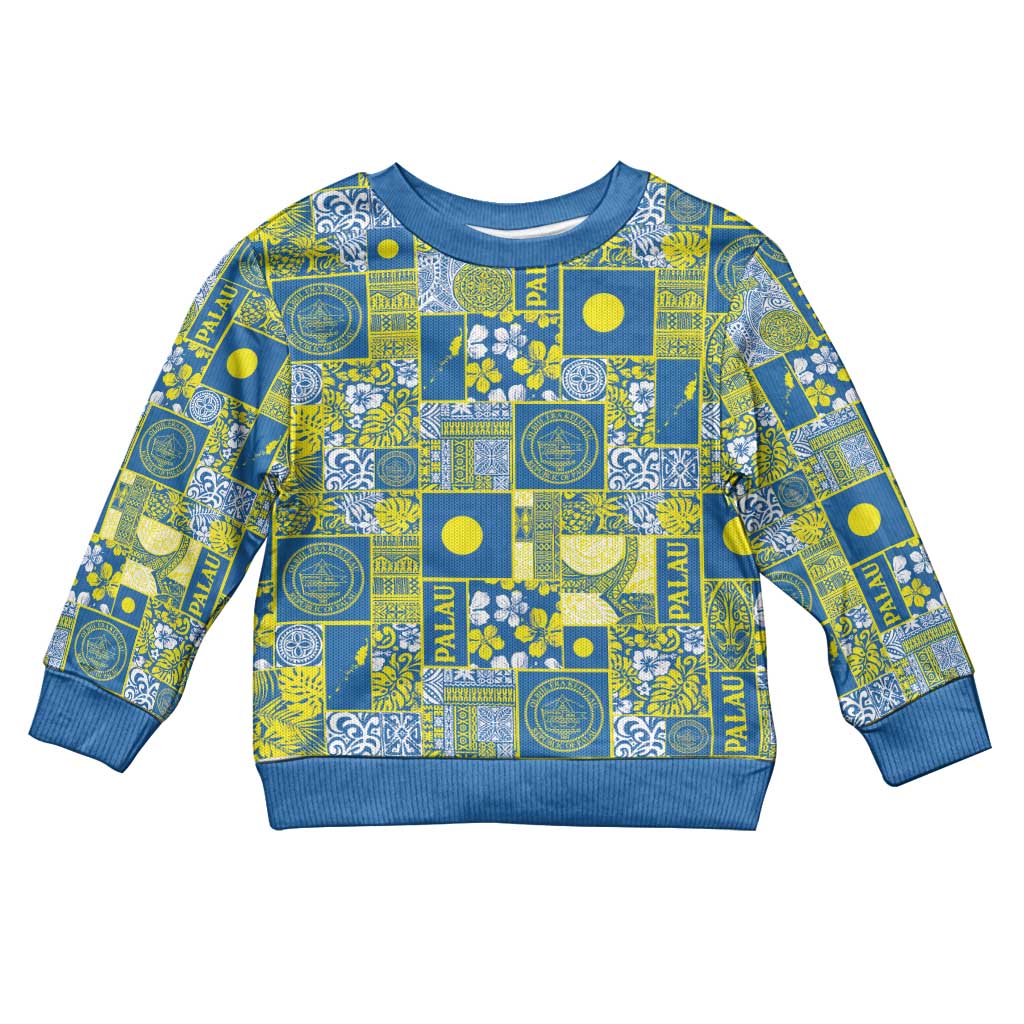 Palau Ungil Kurismas Kid Ugly Christmas Sweater Pacific Patchwork Xmas Vibes - Polynesian Pride