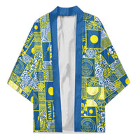 Palau Ungil Kurismas Kimono Pacific Patchwork Xmas Vibes LT9 Unisex Green - Polynesian Pride