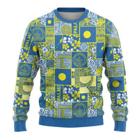 Palau Ungil Kurismas Ugly Christmas Sweater Pacific Patchwork Xmas Vibes - Polynesian Pride