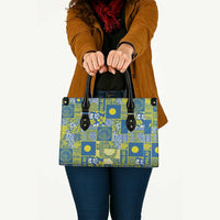 Palau Ungil Kurismas Leather Bag Pacific Patchwork Xmas Vibes LT9 - Polynesian Pride