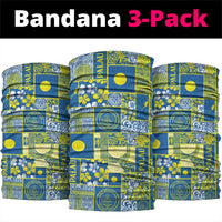 Palau Ungil Kurismas Neck Gaiter Pacific Patchwork Xmas Vibes LT9 package One Size: 25*50cm Green - Polynesian Pride