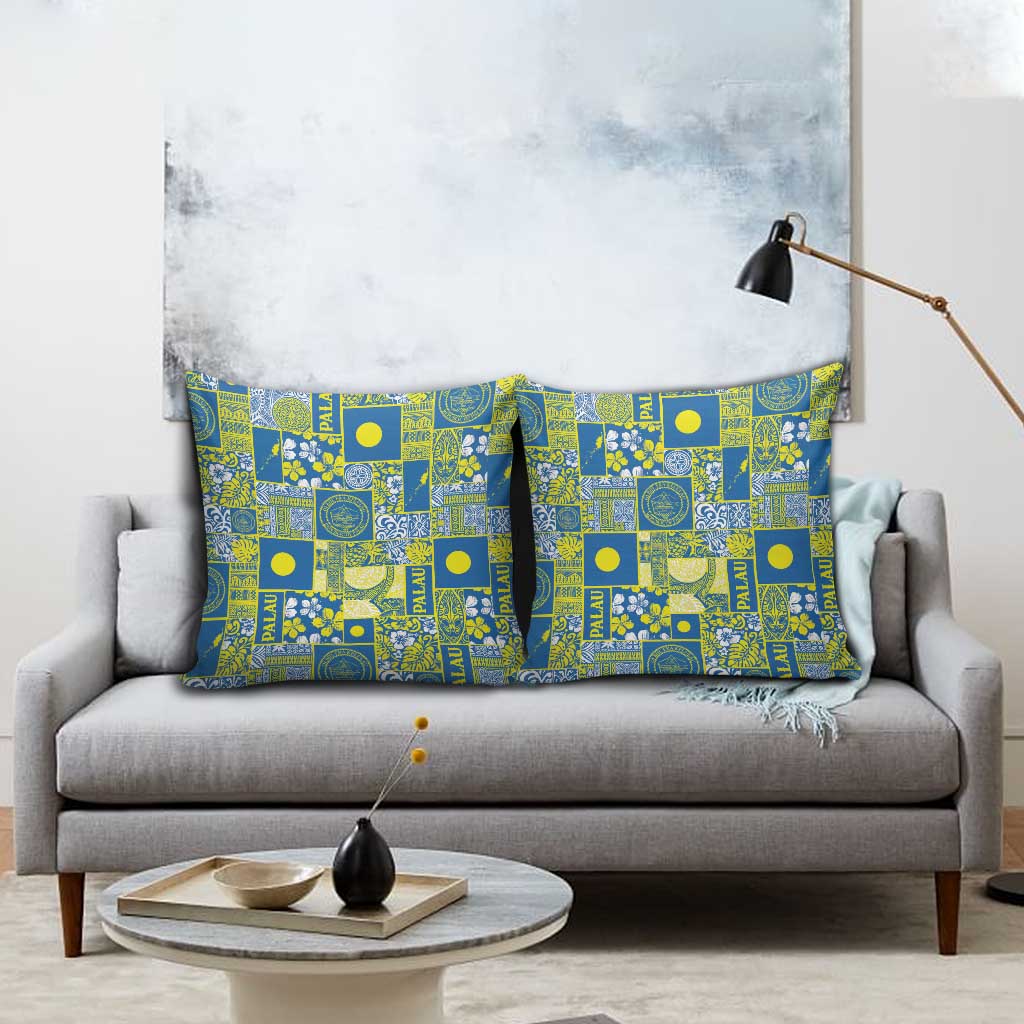 Palau Ungil Kurismas Pillow Cover Pacific Patchwork Xmas Vibes LT9 - Polynesian Pride