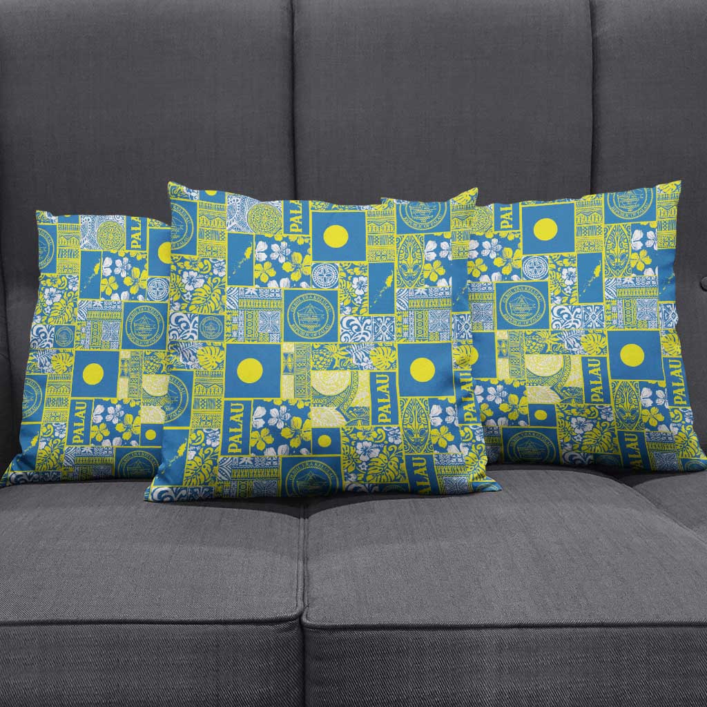 Palau Ungil Kurismas Pillow Cover Pacific Patchwork Xmas Vibes LT9 - Polynesian Pride