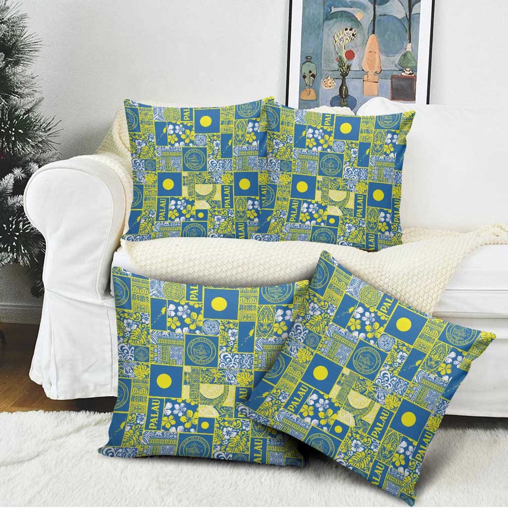 Palau Ungil Kurismas Pillow Cover Pacific Patchwork Xmas Vibes LT9 - Polynesian Pride