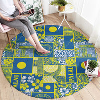 Palau Ungil Kurismas Round Carpet Pacific Patchwork Xmas Vibes LT9 - Polynesian Pride