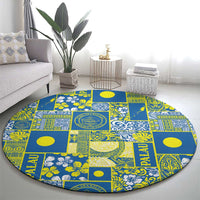 Palau Ungil Kurismas Round Carpet Pacific Patchwork Xmas Vibes LT9 - Polynesian Pride