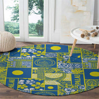 Palau Ungil Kurismas Round Carpet Pacific Patchwork Xmas Vibes LT9 - Polynesian Pride