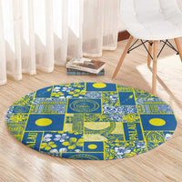 Palau Ungil Kurismas Round Carpet Pacific Patchwork Xmas Vibes LT9 - Polynesian Pride
