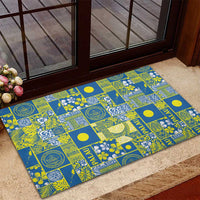 Palau Ungil Kurismas Rubber Doormat Pacific Patchwork Xmas Vibes - Polynesian Pride