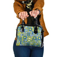 Palau Ungil Kurismas Shoulder Handbag Pacific Patchwork Xmas Vibes LT9 One Size Green - Polynesian Pride
