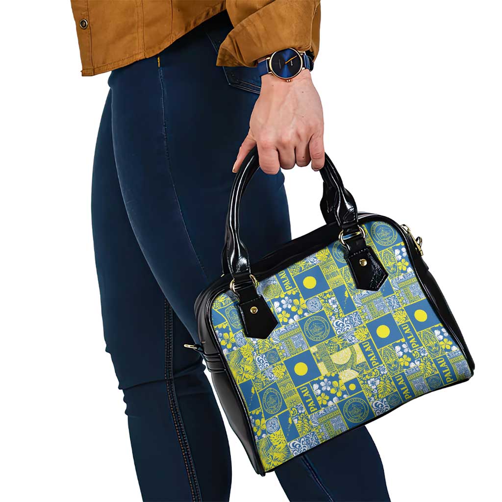 Palau Ungil Kurismas Shoulder Handbag Pacific Patchwork Xmas Vibes LT9 - Polynesian Pride