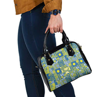 Palau Ungil Kurismas Shoulder Handbag Pacific Patchwork Xmas Vibes LT9 - Polynesian Pride