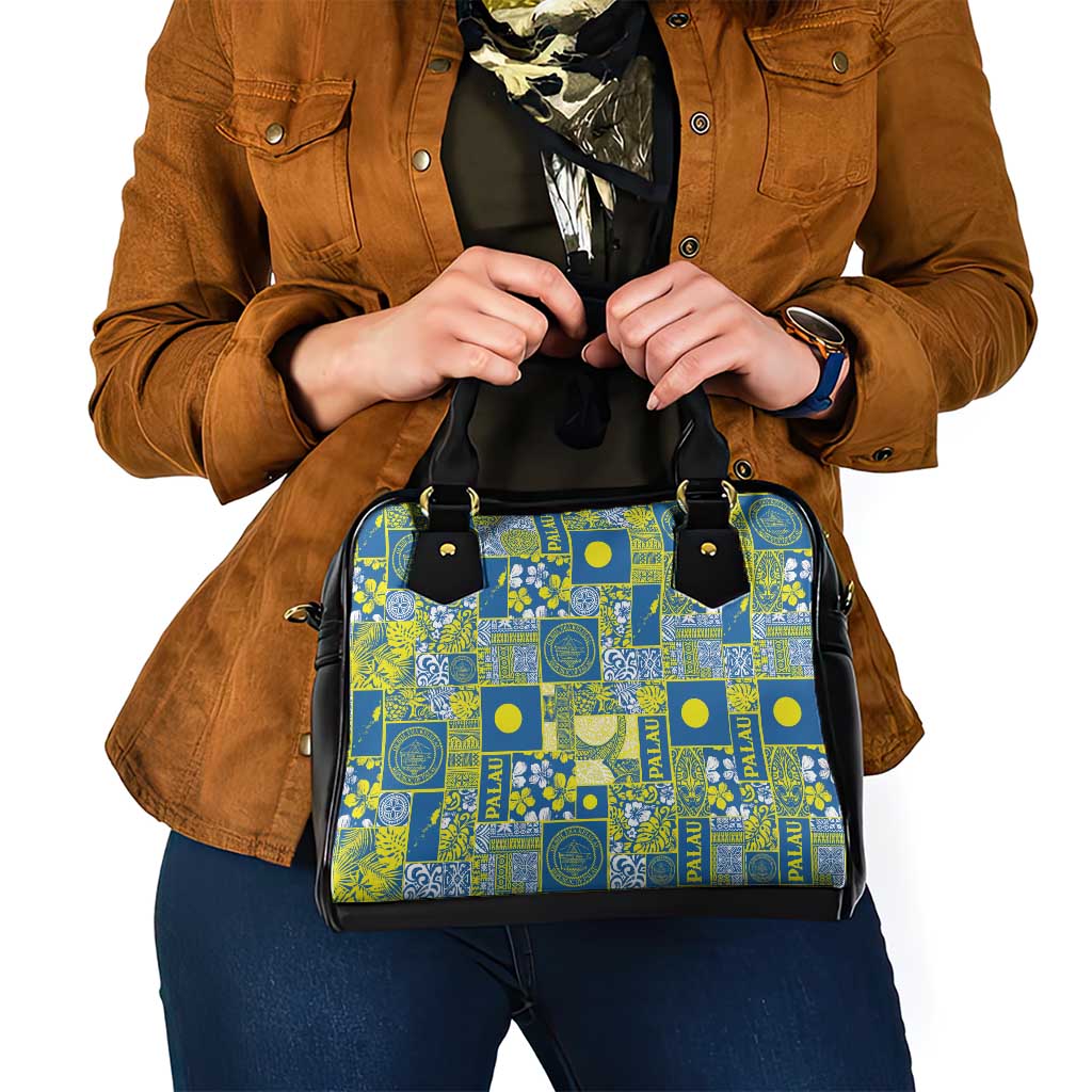 Palau Ungil Kurismas Shoulder Handbag Pacific Patchwork Xmas Vibes LT9 - Polynesian Pride