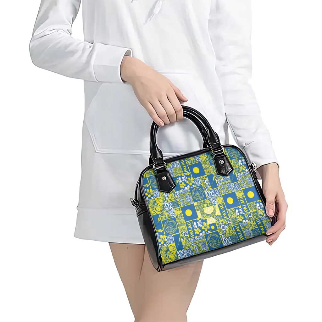 Palau Ungil Kurismas Shoulder Handbag Pacific Patchwork Xmas Vibes LT9 - Polynesian Pride