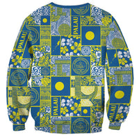 Palau Ungil Kurismas Sweatshirt Pacific Patchwork Xmas Vibes - Polynesian Pride