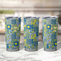 Palau Ungil Kurismas Tumbler Cup Pacific Patchwork Xmas Vibes LT9 - Polynesian Pride