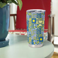 Palau Ungil Kurismas Tumbler Cup Pacific Patchwork Xmas Vibes LT9 - Polynesian Pride