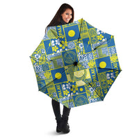 Palau Ungil Kurismas Umbrella Pacific Patchwork Xmas Vibes LT9 - Polynesian Pride