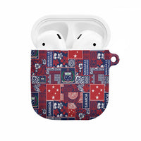 Red Samoa Manuia Le Kerisimasi AirPods Case Pacific Patchwork Xmas Vibes - Polynesian Pride