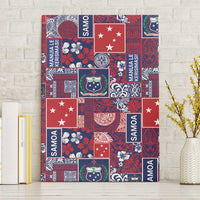 Red Samoa Manuia Le Kerisimasi Canvas Wall Art Pacific Patchwork Xmas Vibes LT9 Without Frame Red - Polynesian Pride
