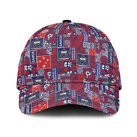 Red Samoa Manuia Le Kerisimasi Classic Cap Pacific Patchwork Xmas Vibes - Polynesian Pride