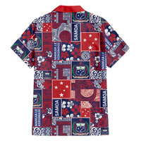 Red Samoa Manuia Le Kerisimasi Family Matching Mermaid Dress and Hawaiian Shirt Pacific Patchwork Xmas Vibes - Polynesian Pride