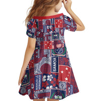 Red Samoa Manuia Le Kerisimasi Family Matching Off Shoulder Maxi Dress and Hawaiian Shirt Pacific Patchwork Xmas Vibes LT9 - Polynesian Pride