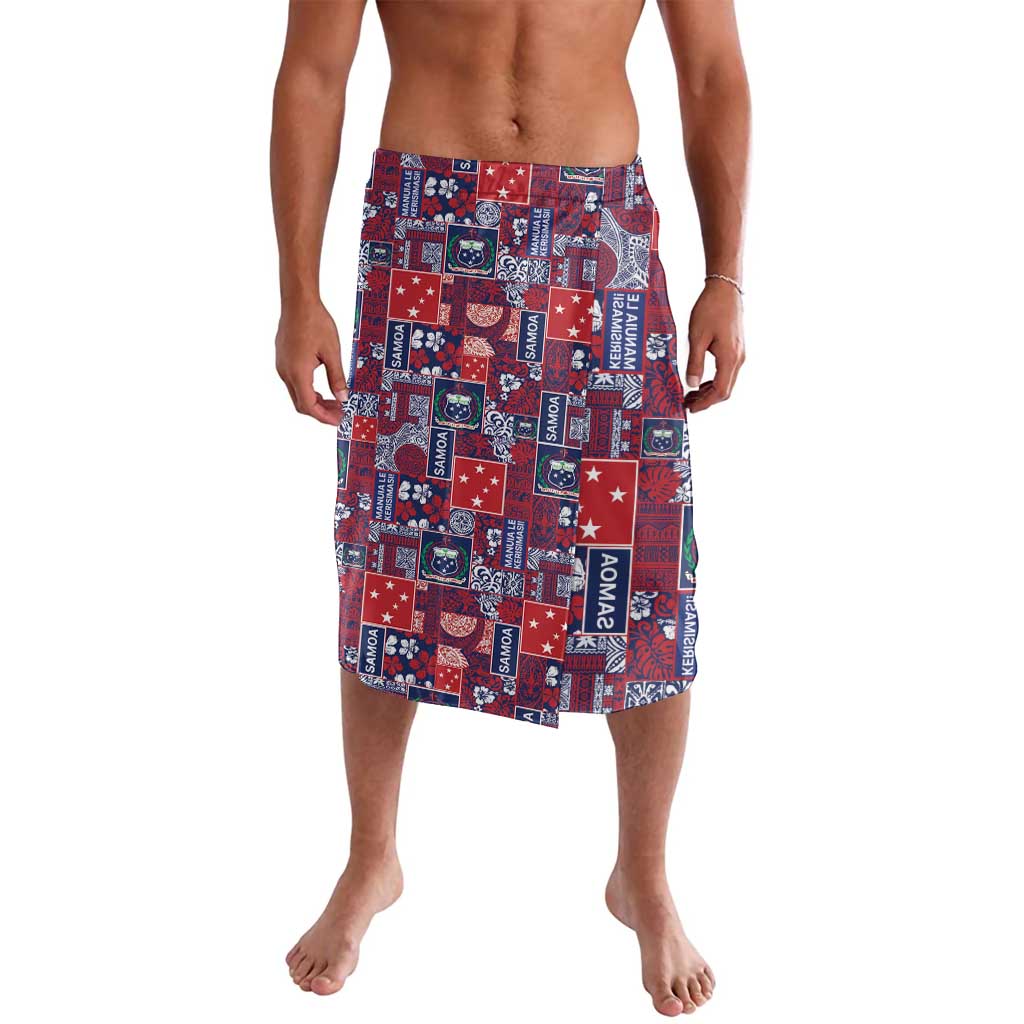 Red Samoa Manuia Le Kerisimasi Lavalava Pacific Patchwork Xmas Vibes LT9 Red - Polynesian Pride